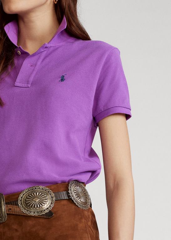 paloma lilla Kvinder Ralph Lauren klassisk pasform mesh poloshirt Z426B9237