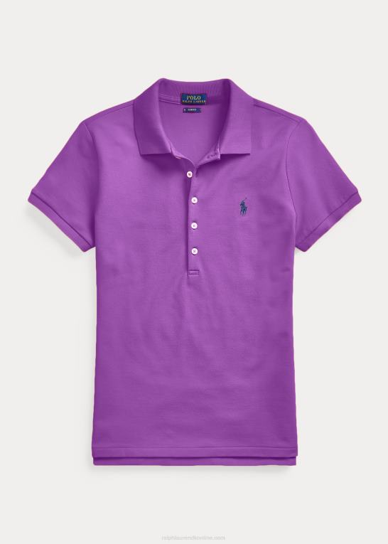 paloma lilla Kvinder Ralph Lauren slim fit stretch poloshirt Z426B3269