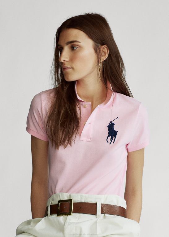 pink magenta Kvinder Ralph Lauren skinny fit stor pony poloshirt Z426B4762