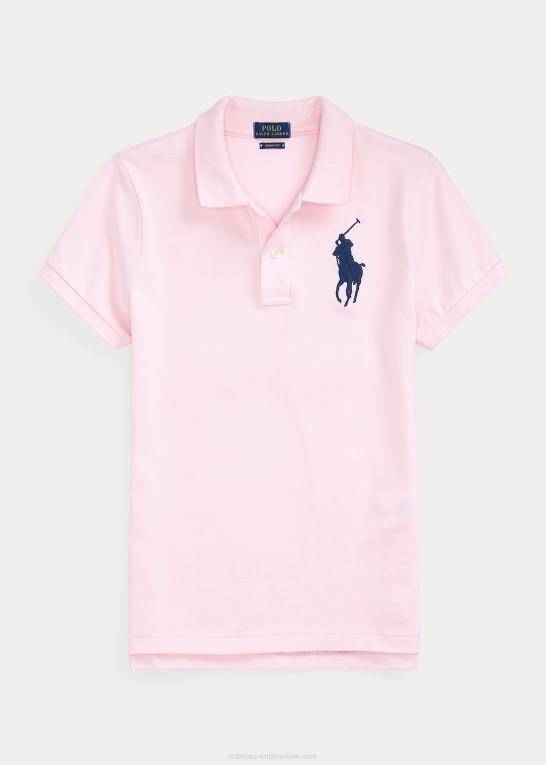 pink magenta Kvinder Ralph Lauren skinny fit stor pony poloshirt Z426B4762