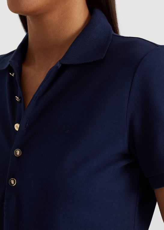 raffineret flåde Kvinder Ralph Lauren pique poloshirt Z426B4474