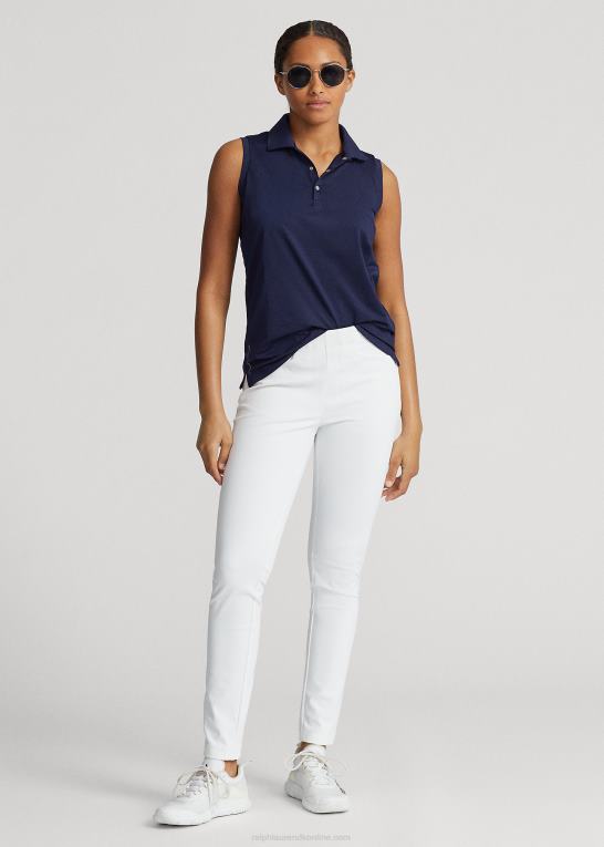 raffineret flåde Kvinder Ralph Lauren ærmeløs pique poloshirt Z426B3692