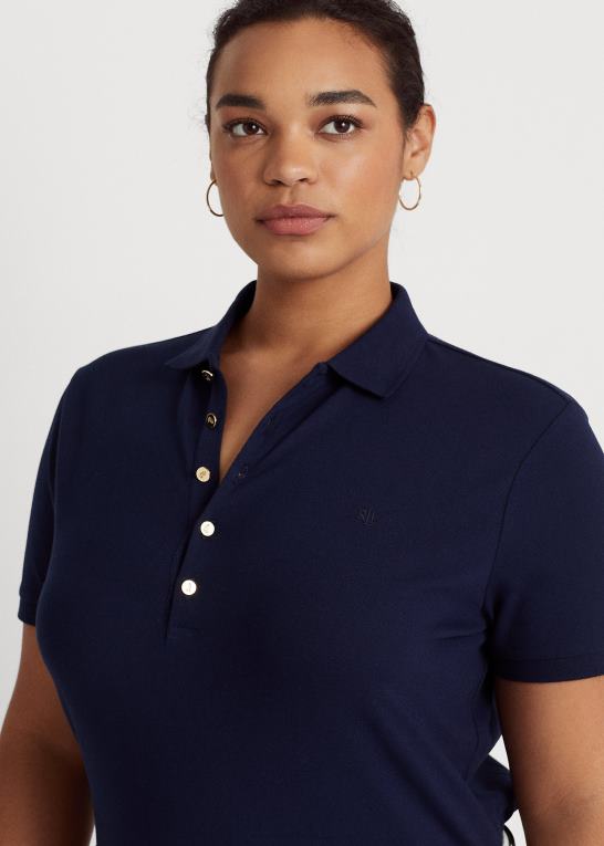 raffineret flåde Kvinder Ralph Lauren stretch pique poloshirt Z426B4628