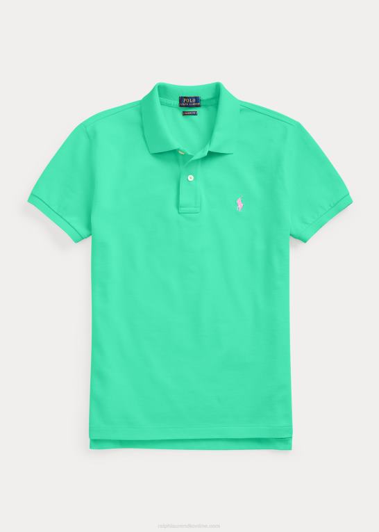 solnedgang grøn Kvinder Ralph Lauren klassisk pasform mesh poloshirt Z426B9223