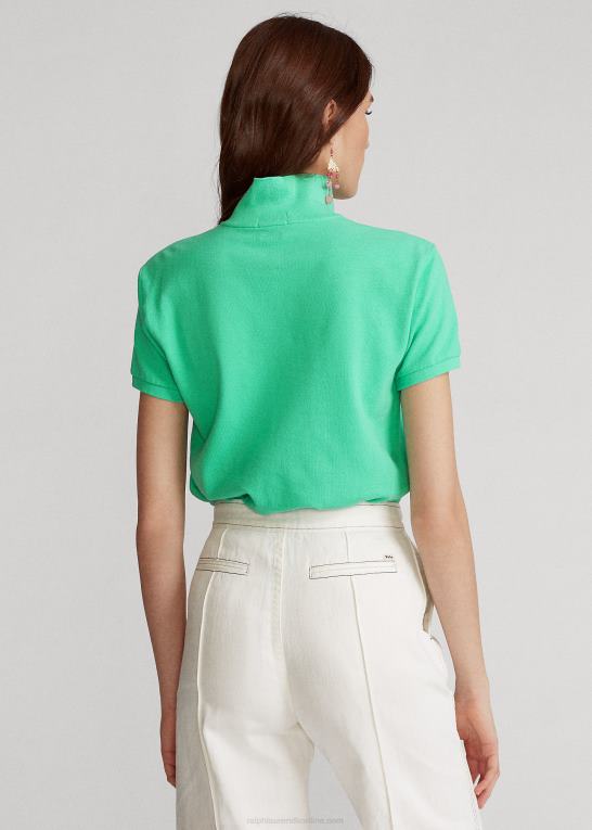 solnedgang grøn Kvinder Ralph Lauren klassisk pasform mesh poloshirt Z426B9223