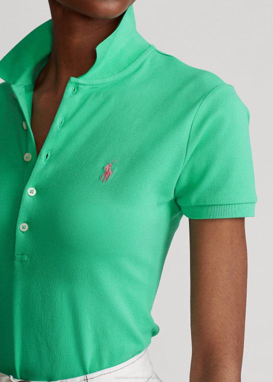 solnedgang grøn Kvinder Ralph Lauren slim fit stretch poloshirt Z426B3255