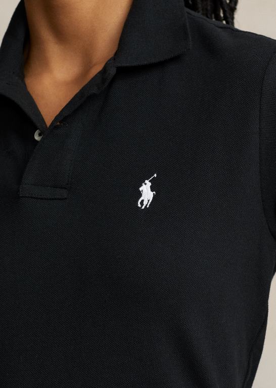 sort Kvinder Ralph Lauren klassisk pasform mesh poloshirt Z426B9241