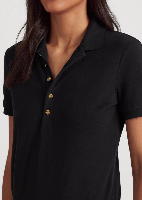 sort Kvinder Ralph Lauren pique poloshirt Z426B4016