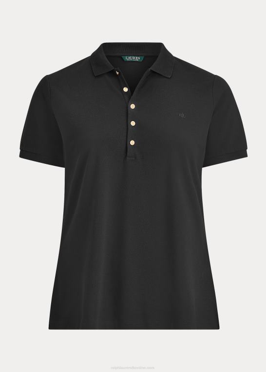 sort Kvinder Ralph Lauren stretch pique poloshirt Z426B4626