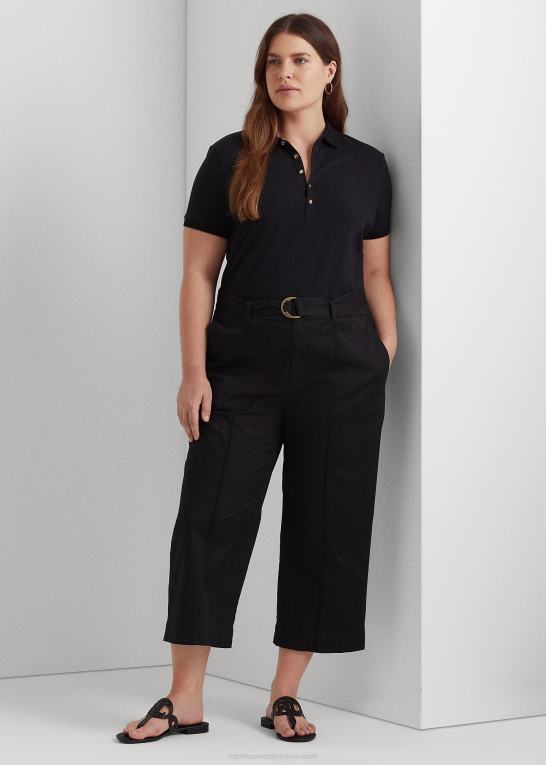 sort Kvinder Ralph Lauren stretch pique poloshirt Z426B4626