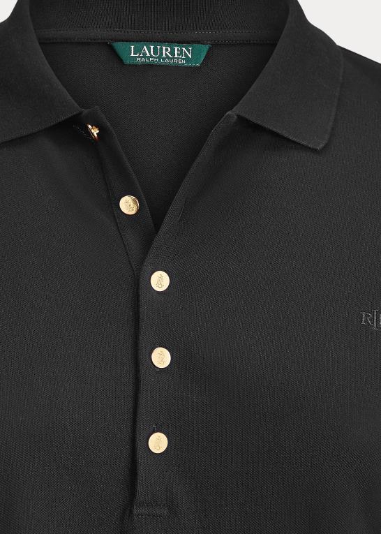 sort Kvinder Ralph Lauren stretch pique poloshirt Z426B4626