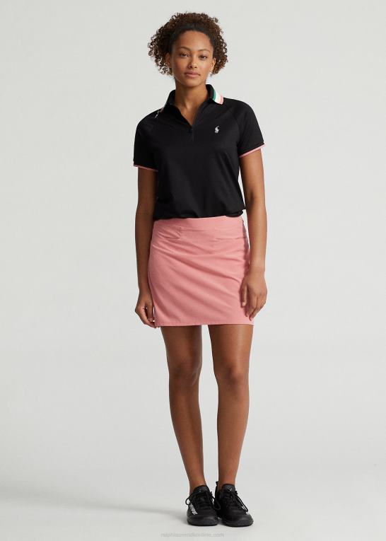 sort/ørkenrose Kvinder Ralph Lauren skræddersyet poloshirt med kvart lynlås Z426B9400