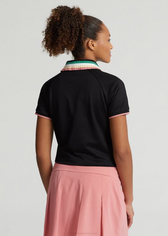 sort/ørkenrose Kvinder Ralph Lauren skræddersyet poloshirt med kvart lynlås Z426B9400