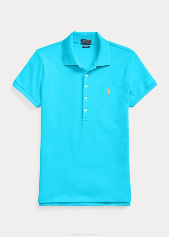 sunkissed pink Kvinder Ralph Lauren slim fit stretch poloshirt Z426B9209
