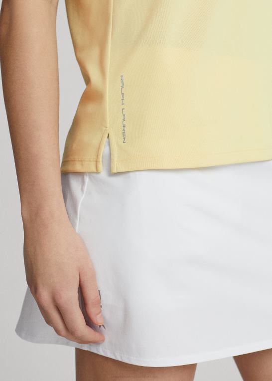 t-fugl gul Kvinder Ralph Lauren pique ærmeløs poloshirt Z426B3696