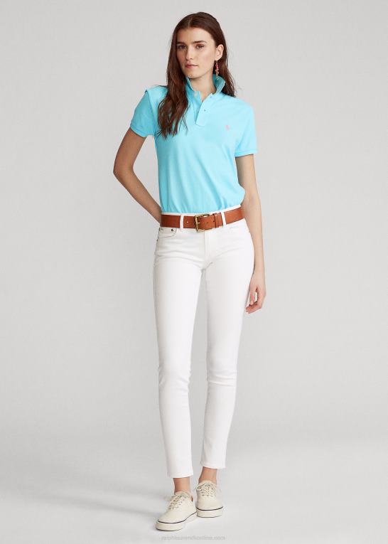 turkis nova Kvinder Ralph Lauren klassisk pasform mesh poloshirt Z426B9229