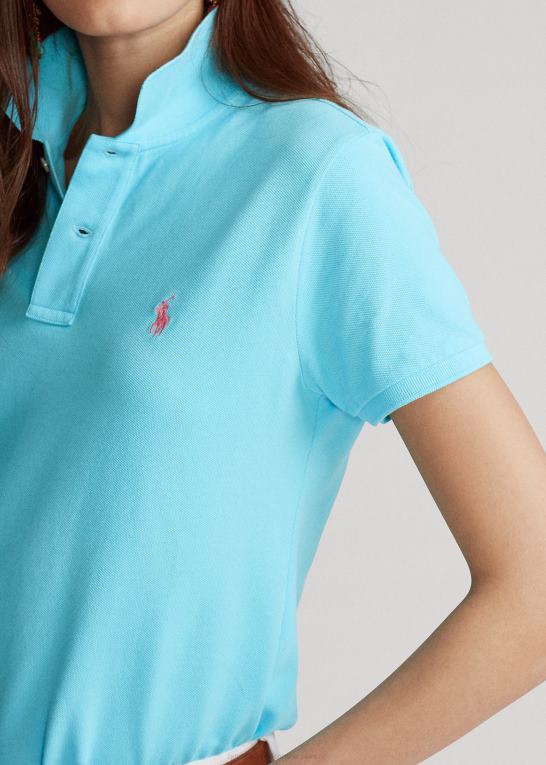 turkis nova Kvinder Ralph Lauren klassisk pasform mesh poloshirt Z426B9229