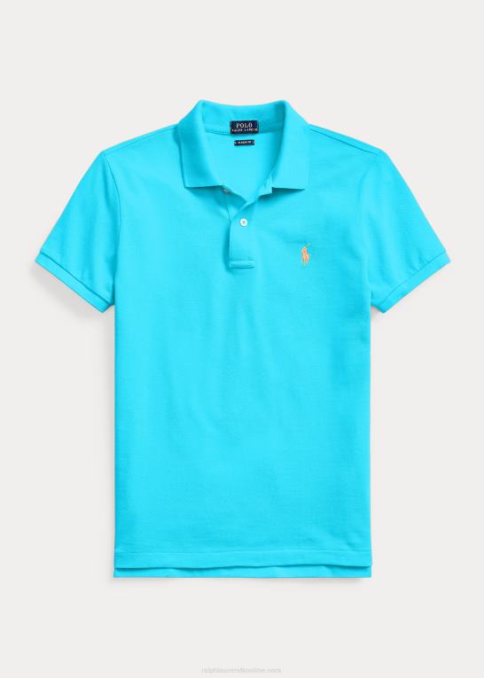 vig blå Kvinder Ralph Lauren klassisk pasform mesh poloshirt Z426B9230