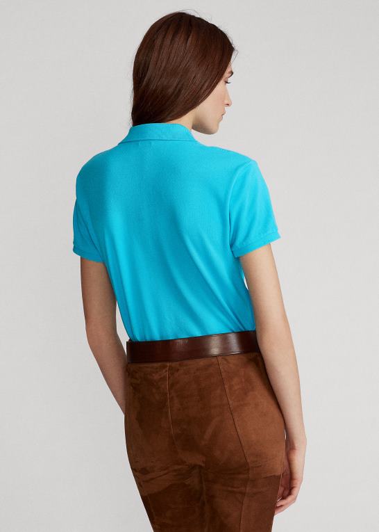 vig blå Kvinder Ralph Lauren klassisk pasform mesh poloshirt Z426B9230