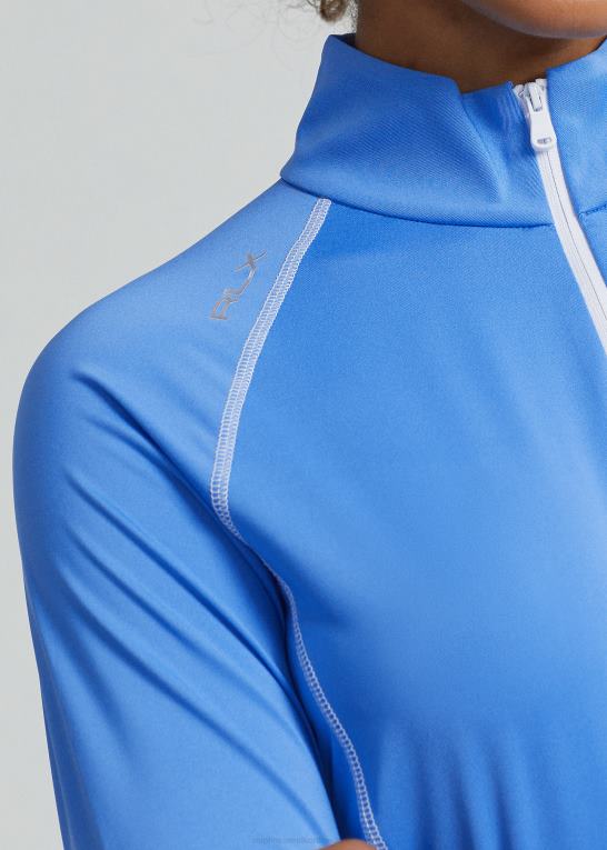 florida blå/kongeblå Kvinder Ralph Lauren jersey pullover med kvart lynlås Z426B3701