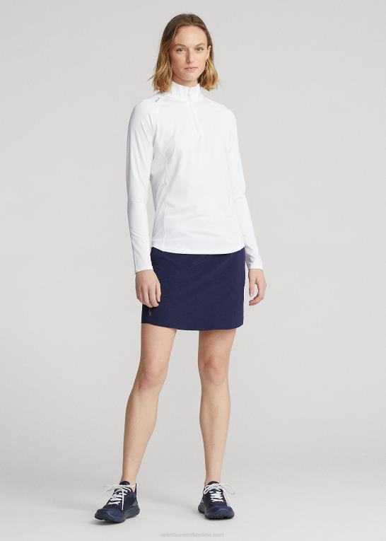 keramisk hvid Kvinder Ralph Lauren jersey pullover med kvart lynlås Z426B3702