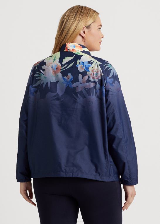 marineblå multi Kvinder Ralph Lauren blomstret rullekrave pullover Z426B4810