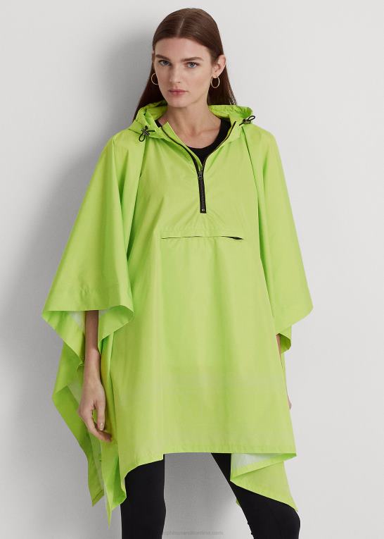 elektrisk kalk Kvinder Ralph Lauren pakkebar regnponcho med logotryk Z426B4118