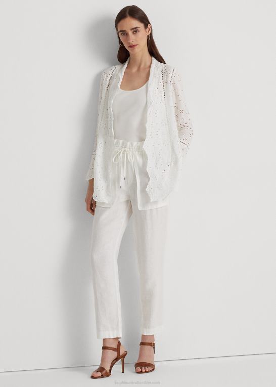 hvid Kvinder Ralph Lauren eyelet linned duster Z426B3902