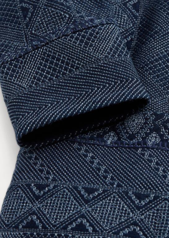 indigo Kvinder Ralph Lauren duster i quiltet bomuldsjersey Z426B3681