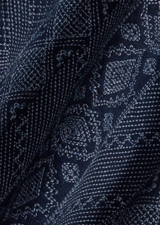 indigo Kvinder Ralph Lauren duster i quiltet bomuldsjersey Z426B3681