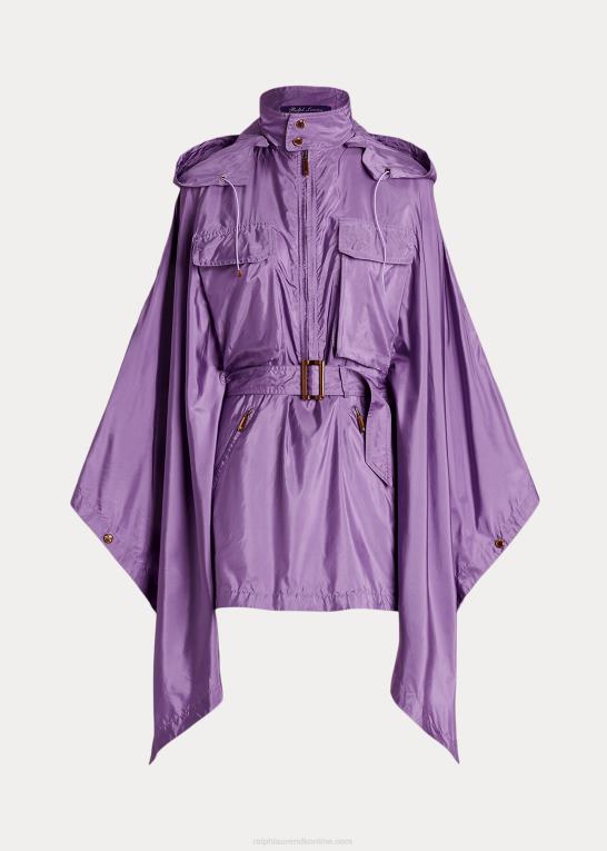 lilla Kvinder Ralph Lauren beckman silke taft poncho Z426B9294