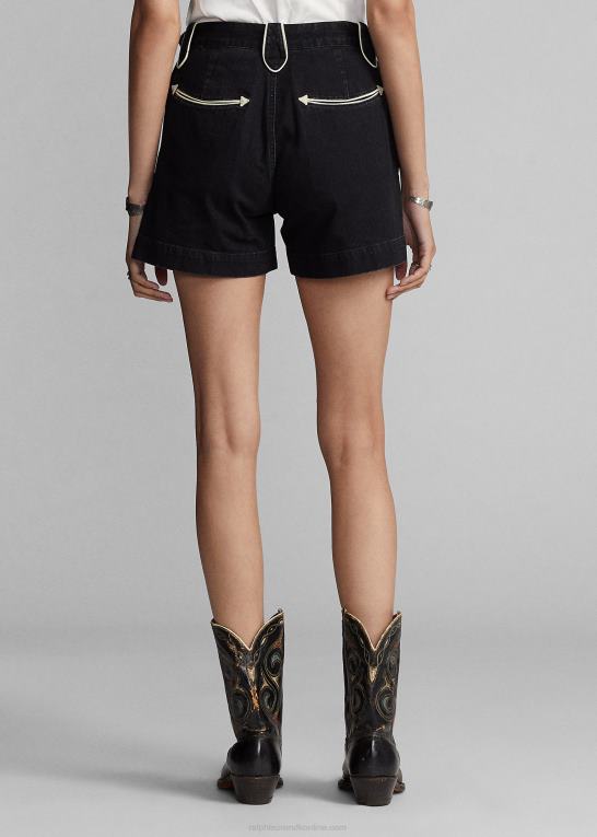 Kvinder Ralph Lauren sort denim western short Z426B3622