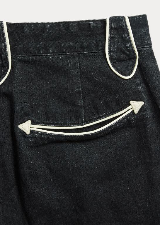 Kvinder Ralph Lauren sort denim western short Z426B3622