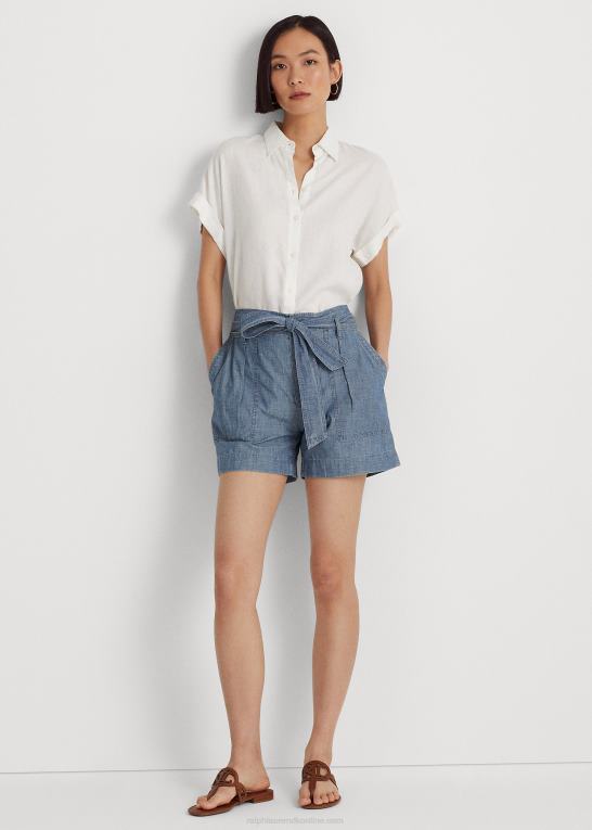 berylblå vask Kvinder Ralph Lauren bæltekort chambray Z426B4017