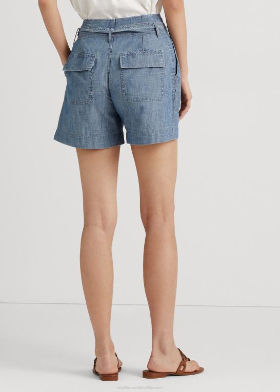 berylblå vask Kvinder Ralph Lauren bæltekort chambray Z426B4017