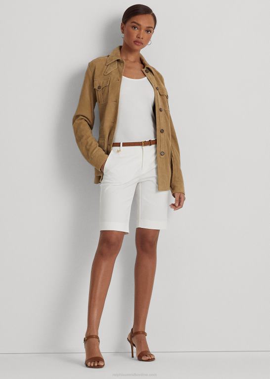 hvid Kvinder Ralph Lauren bi-stretch twill kort Z426B3831