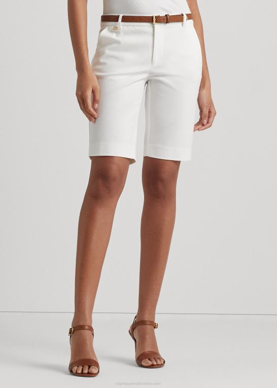 hvid Kvinder Ralph Lauren bi-stretch twill kort Z426B3831