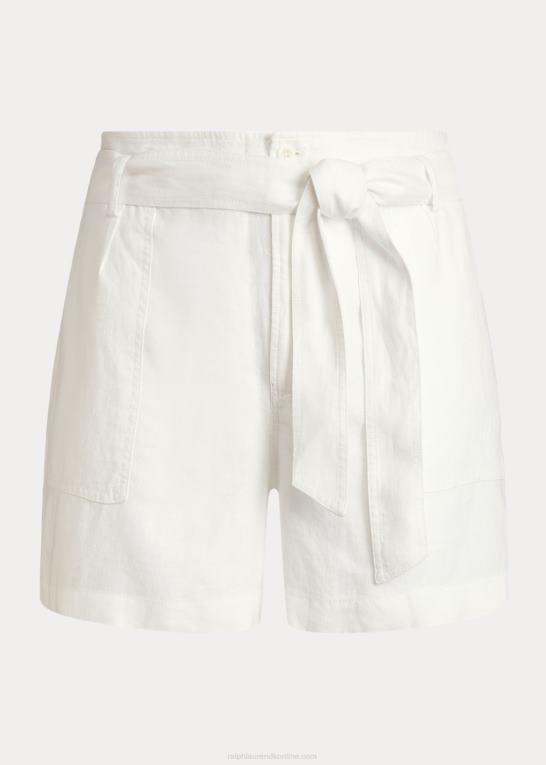 hvid Kvinder Ralph Lauren linned med bælte Z426B4660