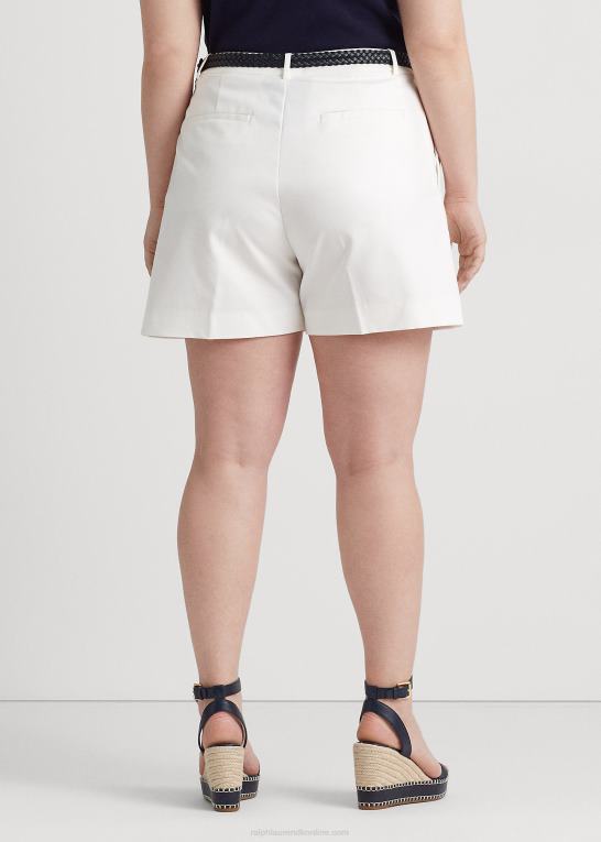 hvid Kvinder Ralph Lauren plisseret strækbomuldskort Z426B4554