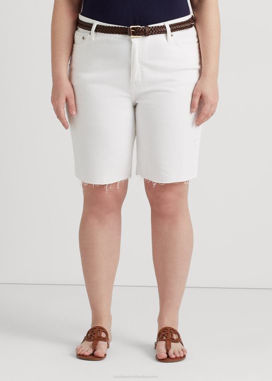 hvid vask Kvinder Ralph Lauren cutoff denim short Z426B4678