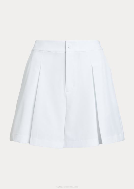 keramisk hvid Kvinder Ralph Lauren ydeevne bredbenet plisseret kort Z426B9387
