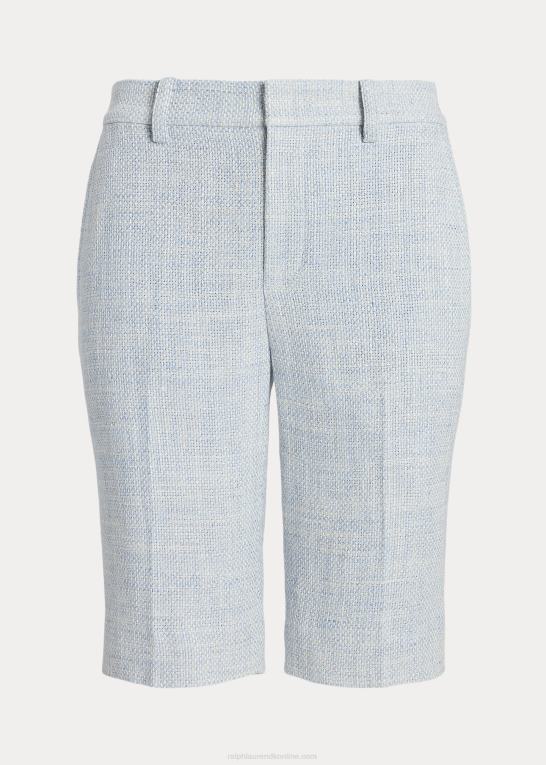 lyseblå/cremefarvet multi Kvinder Ralph Lauren linned-blanding kort Z426B9477