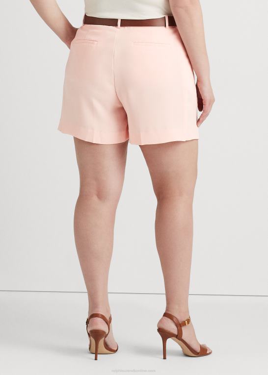 lyserød Kvinder Ralph Lauren plisseret georgette kort Z426B4615