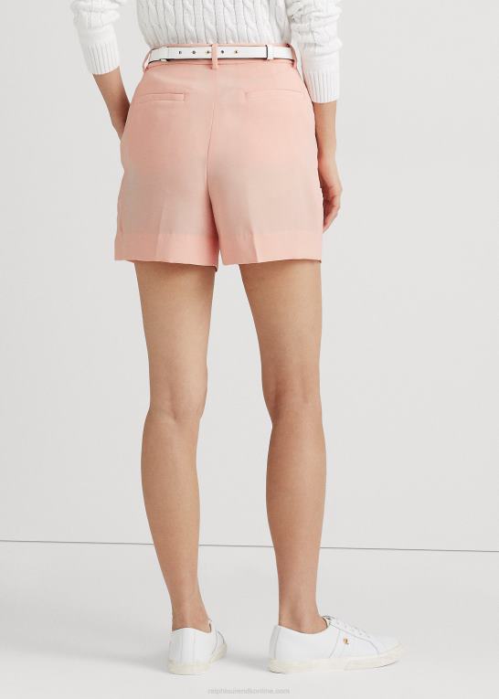 lyserød Kvinder Ralph Lauren plisseret georgette kort Z426B9428