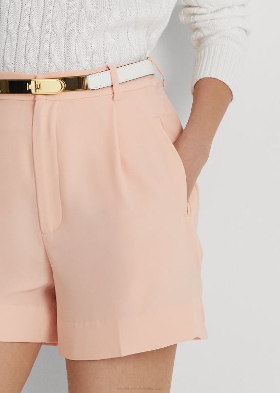 lyserød Kvinder Ralph Lauren plisseret georgette kort Z426B9428
