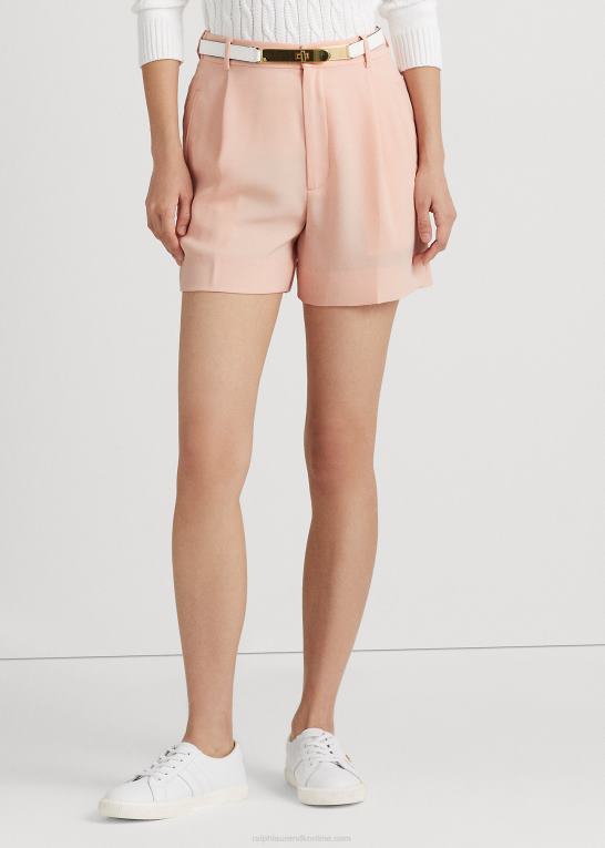 lyserød Kvinder Ralph Lauren plisseret georgette kort Z426B9473
