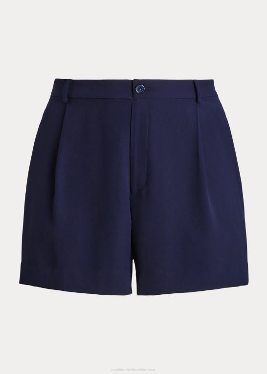 raffineret flåde Kvinder Ralph Lauren plisseret georgette kort Z426B4614