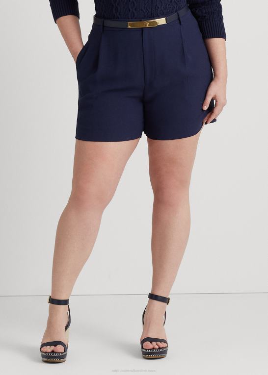 raffineret flåde Kvinder Ralph Lauren plisseret georgette kort Z426B4614
