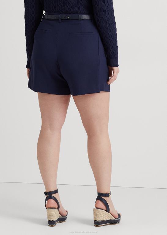 raffineret flåde Kvinder Ralph Lauren plisseret georgette kort Z426B4614