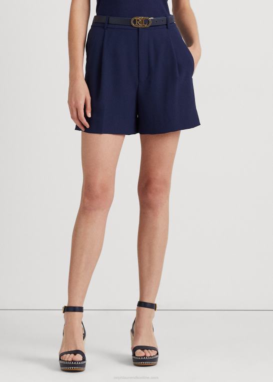 raffineret flåde Kvinder Ralph Lauren plisseret georgette kort Z426B9429